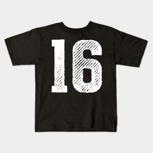 Rough Number 16 Kids T-Shirt